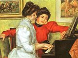 Yvonne and Christine Lerolle Playing the Piano
